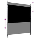 Outdoor Roller Blind 200x270 cm Anthracite 145938