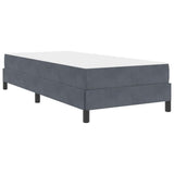 Box Spring Bed with Mattress Dark Grey 90 x 210 cm Fabric 3398726