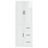Cabinet Set 2 pcs High Gloss White Engineered Wood 3416983