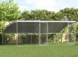 Dog Kennel 2 pcs Silver 4 x 2 x 2 m Galvanised steel 3368325