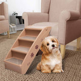 170986 Folding Dog Stairs Brown 62x40x49,5 cm