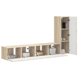 TV Cabinet Set Wall-mounted 3 pcs Sonoma Oak Engineered Wood 3408990
