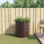 Garden Raised Bed Brown 80 x 80 x 81 cm Steel 42008136