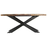 Dining Table Varied wood colours and black legs Reclaimed wood 285966