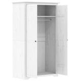 Wardrobe "BODO" White 99x53,5x173 cm Solid Wood Pine 355059