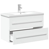 Bathroom Sink Cabinet with Built-in Basin White 3278776