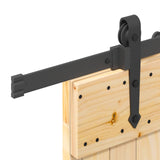 Sliding Door NARVIK Natural and Black 70 x 210 cm 3445389