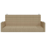 Swing Bench Beige 119x56x48 cm Poly Rattan 365628