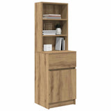 Bedside Cabinet Artisan Oak 39x35x125 cm Engineered Wood 861318