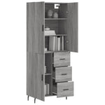 Highboard Grey Sonoma 69.5x34x180 cm Engineered Wood 3195921