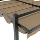 Garden Gazebo with Retractable Roof Taupe 3x3 m Aluminium 4003970