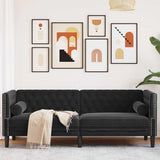 Sofa Black 194 x 74.5 x 70.5 cm Velvet 42013024