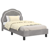 Children's Bed Frame with Headboard Light Grey 80 x 160 cm 42010901