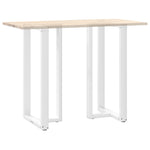 ZNTS Bar Table Legs T-Shaped 2 pcs White 60x35x cm Steel 4013105