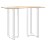 ZNTS Bar Table Legs T-Shaped 2 pcs White 60x35x cm Steel 4013105