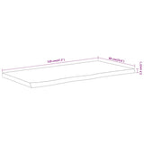 Bathroom Countertop 120x60x2.5 cm Rectangular Solid Wood Acacia 370264