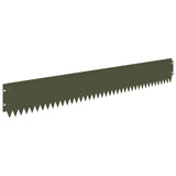 Lawn Edging 20 pcs 103 x 15 cm Steel Olive Green 8008458