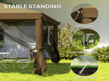 3 x 3 m Pop Up Gazebo, 420D Tent Canopy with Removable Mesh Sidewall Netting, Carry Bag for T3398P323835