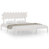 Bed Frame without Mattress White 180x200 cm Super King Solid Wood 3104884