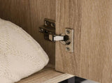 MDF 2-Tier Storage Cabinet Steel Frame Handles Tabletop Unique Home Style Organiser, 80H x 80L x T3398P344779