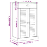 Shoe Cabinet VIGO Grey 60x35x96 cm Solid Wood Pine 353168