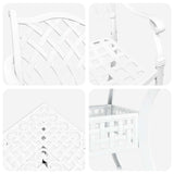 Garden Table Set 5 pcs White Cast Aluminium 3334738