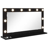 Vanity Mirror Rectangular with Mirror Black Oak 80 x 45 x 18 cm 868318