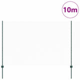 Welded Wire Fence 10 x 1.5 m PVC-Coated Steel Green 3336693