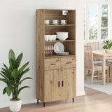 Highboard 2 pcs Artisan Oak 69.5 x 32.5 x 180 cm 3415893