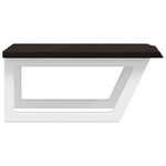 Basin Shelf Wall Mounted Steel and Solid Wood Oak 3302618