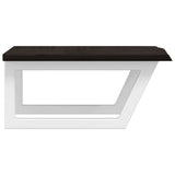 Basin Shelf Wall Mounted Steel and Solid Wood Oak 3302618