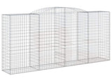 Arched Gabion Baskets 13 pcs 300x50x180/200 cm Galvanised Iron 3146784