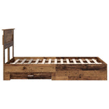 Bed Frame with Headboard Old Wood 135 x 190 cm Engineered Wood 3410001