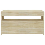 TV Cabinet with LED Lights Sonoma Oak 75x35x40 cm 804397