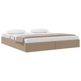 Storage Bed with Mattress Cappucino 180 x 200 cm Faux leather 3369960