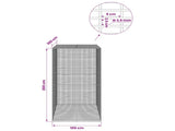 Gabion with 3.5 mm Wire and 5x2.5 cm Mesh 100x100x200 cm 3461996