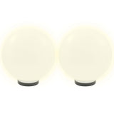LED Bowl Lamps 2 pcs Spherical 30 cm PMMA 50656