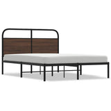 Bed Frame Without Mattress 135x190 cm Brown Oak Engineered Wood 4100306