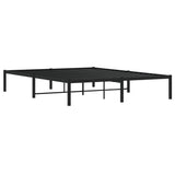 Metal Bed Frame without Mattress Black 160x200cm 373658