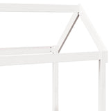 Day Bed with Roof without Mattress White 80x200 cm Solid Wood 3282313