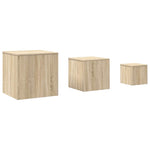 Side Tables 3 pcs Sonoma Oak Engineered Wood 808588