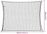 Trailer Net with Elastic Rope Black 4x4 m PP 4012295