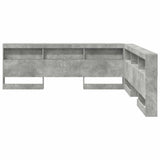 Storage Headboard Concrete Grey Engineered Wood 3335512