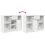 Sideboard with Drawer White 101x35x76 cm Engineered Wood 861562