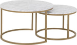 ZNTS Dallas Round Coffee Table Set 300-301-072