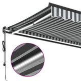 Automatic Retractable Awning with LEDs Anthracite&White 400x350 cm 3215811