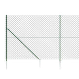 Chain Link Fence with Spike Anchors Green 1.6x10 m 153924