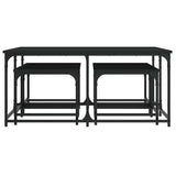 Nesting Coffee Tables 5 pcs Black Engineered Wood 835334