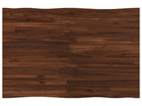 Live Edge Table Top 90 x 80 x 3.5 cm Rectangular Dark Brown 938638