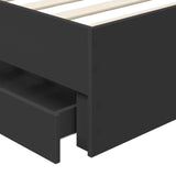Bed Frame with Drawer Black 90 x 200 cm Engineer Wood 3408027